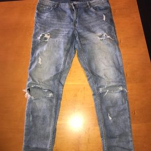 Light wash ripped jeans
